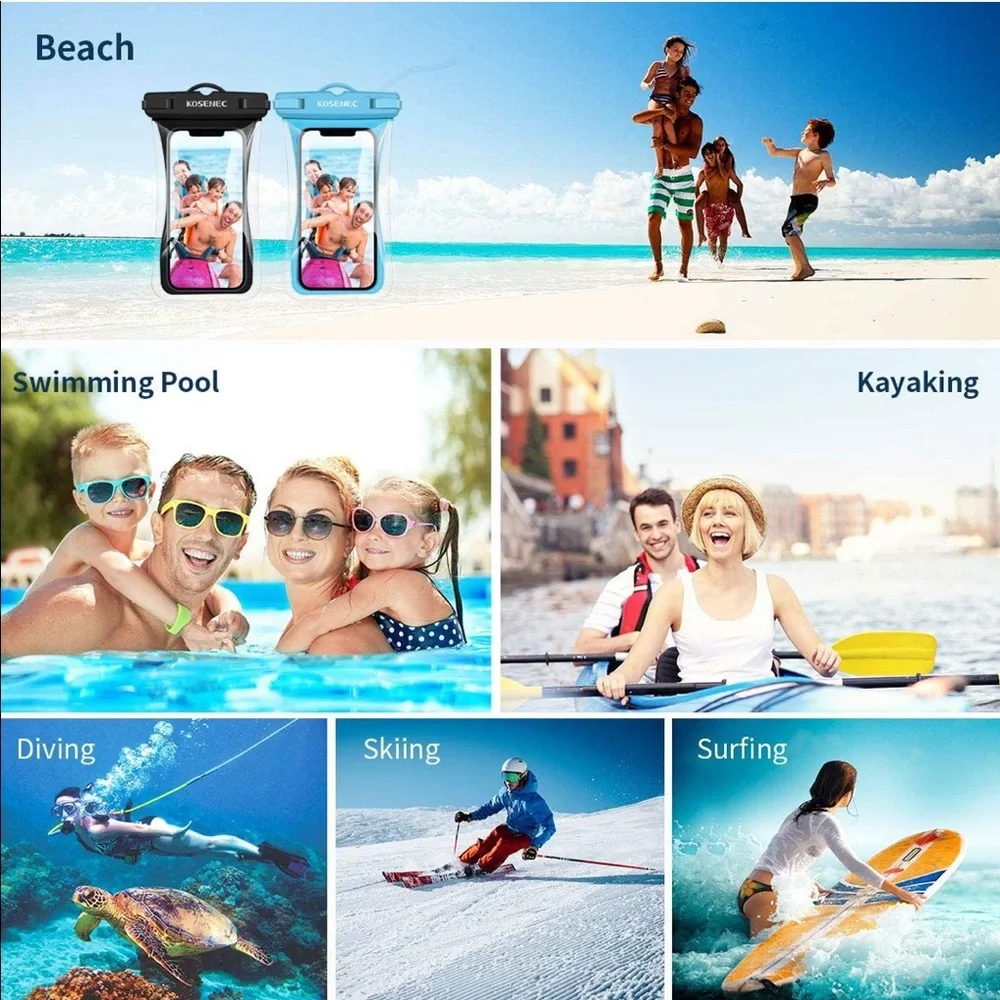 (2 Packs) Floating Universal Waterproof Phone Case
